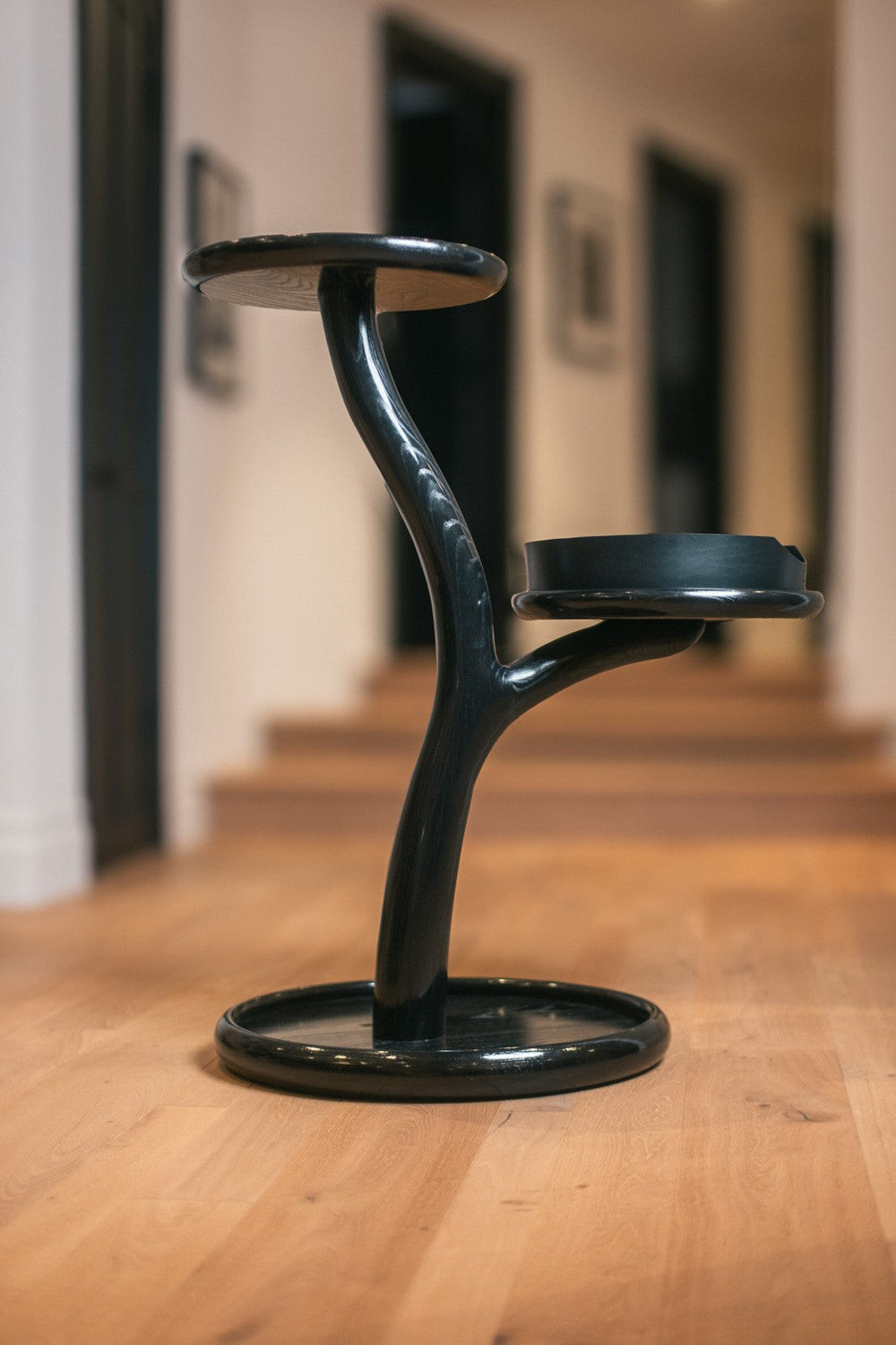 Existing wood tree design in a black finish